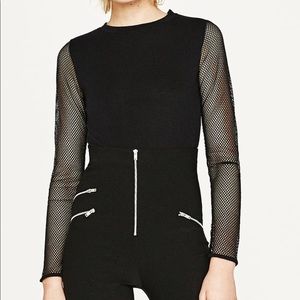 Zara Mesh sleeves with holes